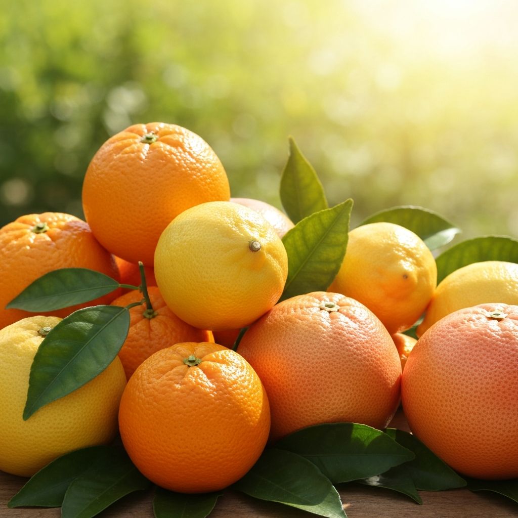Fresh citrus fruits